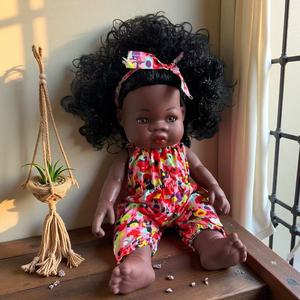 Poupée africaine noire de 12 pouces, modèle 2026, très populaire, poupée bébé réaliste, poupée en vinyle, poupée compagnon pour enfants - Product Image 6