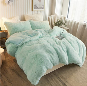 올 시즌 울트라 소프트 럭셔리 솔리드 100% 폴리 에스테르 플러시 다운 대체 이불 세트 - Product Image 4