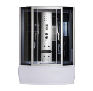Cabine de <span class=keywords><strong>douche</strong></span> à vapeur <span class=keywords><strong>italienne</strong></span> moderne avec cadre brossé, 2 portes coulissantes, 90*90 100*100 - Product Image 6