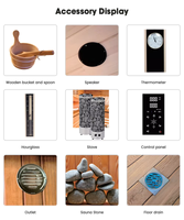 Ruang Sauna Uap Kering Luar Ruangan Harga Grosir, Kayu Solid, Pelat Karbon, Inframerah Jauh, Panel Kontrol Pintar