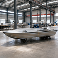 Nouveau bateau en aluminium à coque en V élégant, léger et durable, avec une épaisseur de 2 mm à 3 mm, pour 4 à 6 personnes, pêche en lac et en eau libre