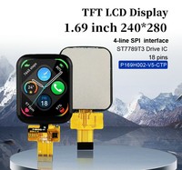 Polcd 1.69 pouces 240 * rgb * 280 18 broches ST7789V Module Lcd à écran tactile SPI 4 lignes