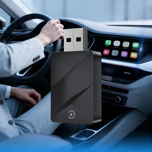 Black Metal 2 in 1 Wireless USB Carplay Android Auto Box for Car CarPlay Adapter Includes <b>Type</b>-<b>C</b> port - Product Image 1