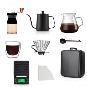 Ensemble de cafetière fait à la main en acier inoxydable <span class=keywords><strong>café</strong></span> <span class=keywords><strong>moulu</strong></span> à la main boîte-cadeau ensemble de <span class=keywords><strong>café</strong></span> extérieur boîte-cadeau - Product Image 2
