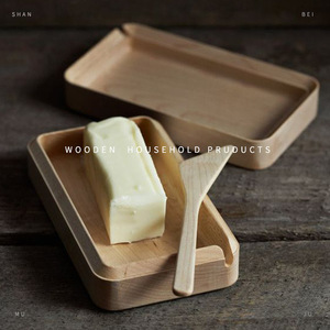 Mantequillera de Madera Rectangular para Conservar la Frescura, Vajilla de Cocina - Product Image 1