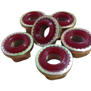 Écrous autobloquants hexagonaux jaunes zingués avec joint <span class=keywords><strong>d</strong></span>'<span class=keywords><strong>étanchéité</strong></span> à insert rouge pour équipements de puissance hydraulique - Product Image 4