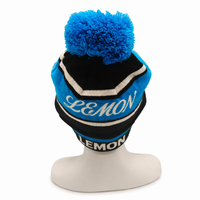 Chapeau d'hiver en tricot à pompon de style athlétique rétro, chapeau rayé multicolores, bonnet polyvalent et doux pour le ski d'hiver et les sports de plein air