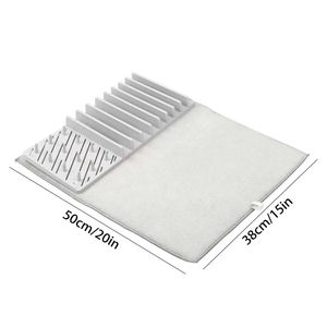 Alfombrilla de Silicona Plegable y Flexible para Secar Platos, Aislante del Calor, Ahorra Espacio, Multiusos, para Almacenamiento de Vajilla - Product Image 1