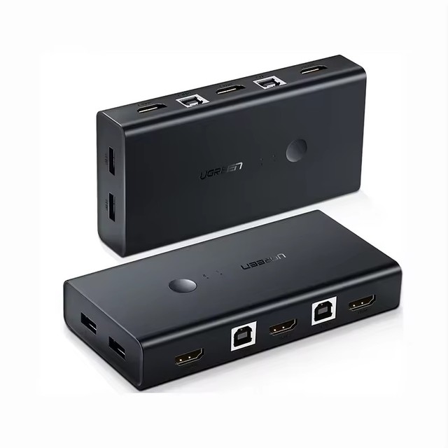 2026 UGREEN KVM Switch 2 Port HDMI and USB Switcher 2 in 1 Out 4K 30Hz KVM Switches for Computer Mouse Keyboard