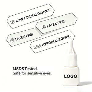กาวต่อขนตา MSDS ติดทนนาน 5-7 สัปดาห์ รับผลิตแบรนด์ส่วนตัว แห้งเร็วพิเศษ 1 วินาที กันน้ำ กาวติดขนตา OEM สำหรับผิวแพ้ง่าย - Product Image 5