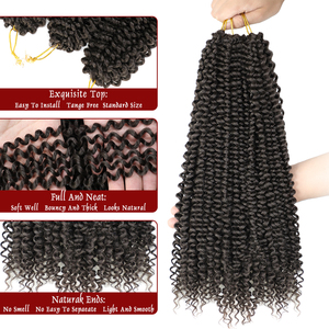 18 pollici Passion Twist Wave Water Hair ombre color 22 fili uncinetto <span class=keywords><strong>extension</strong></span> capelli sintetici intrecciatura capelli primavera twist - Product Image 3