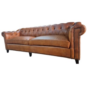 Modern Chesterfield <b>Sofa</b> with Premium Upholstery Deep Tufted Backrest Rolled Arms and Wooden <b>Legs</b> <b>for</b> Living Room Hotel - Product Image 3