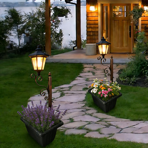 Farol Solar LED de Pie con Maceta para Caminos, Jardines, Céspedes, Parques, Puertas, Hoteles, Villas, Restaurantes y Paisajes Exteriores - Product Image 6
