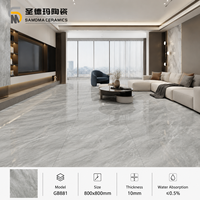 Carrelage en porcelaine pleine masse aspect marbre gris Grèce de haute qualité Foshan Guangdong, corps super blanc, ultra plat, brillant, antidérapant 5