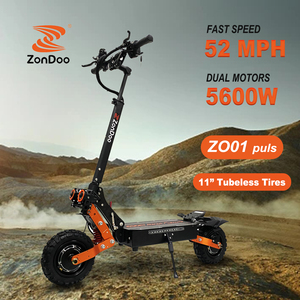 Powrful 5600 Wát động cơ kép 60V 33Ah dài Phạm vi điện xe tay ga để bán, 11inch 0ff đường gấp E-Scooter cho adullts - Product Image 2