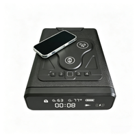 Coffre-fort à empreintes digitales avec déverrouillage à distance Bluetooth, triple chargement sans fil, accès rapide, pour armes de poing, câble de sécurité, rangement d'objets de valeur