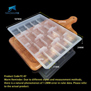 Vakum sekali pakai dibentuk transparan PP plastik 20 rongga coklat pangsit kue bulan kemasan puding panekuk nampan - Product Image 6