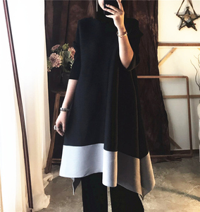 2020 neue Französisch V neck plus größe sommer abnehmen kleid plissee miyake - Product Image 3