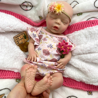 Poupée Bébé Fille Réaliste en Silicone de 18 Pouces avec Sucette, Lavable, Nouveau-né, Artisanat de Collection, Cadeaux Compagnons