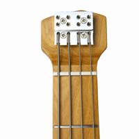 Deviser L-B5-N Headless 4-String HH Okoume Electric Bass Guitar with Roasted Maple Neck and Natural Finish Beginner-Friendly