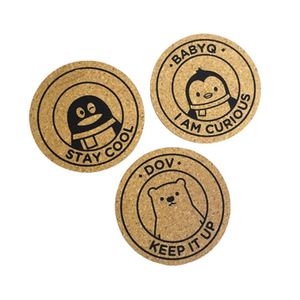 High Quality Wholesale Custom Wood Coasters <b>Table</b> Cork Cup Mat for Drinks Bar Beer Coaster - Product Image 1