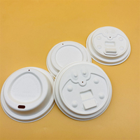 Couvre-gobelets biodégradables et compostables en pulpe de bagasse de canne à sucre, écologiques, jetables, 80 mm et 90 mm