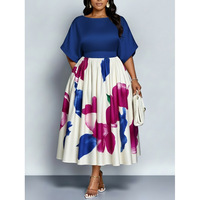 Robe mi-longue ample pour femme, grande taille, imprimé numérique 3D Y2, style européen et américain, best-seller, tendance