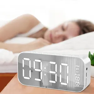 Portable Alarm Clock speaker con Radio FM LED Display Digitale Timer di Spegnimento Compatibile per iPhone x pro max