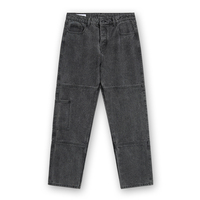 Jean Carpenter Homme Personnalisé en Denim Délavé Charbon, Coupe Droite Décontractée, OEM Marque Privée 4C732