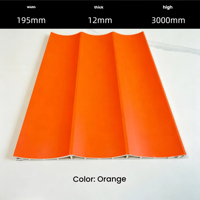 Panneau de protection murale en fibre de bambou de 19,5 cm de largeur, 3 m de longueur, rainures ondulées, certifié CE, imperméable, ignifuge, chambre à coucher, salon