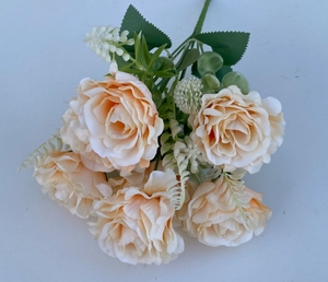 Décoration de la maison fête église événement mariage fête Banquet table de mariage saint valentin cadeau 7 têtes artificielle romaine <span class=keywords><strong>Rose</strong></span> fleur - Product Image 6