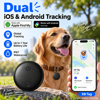 Traceur anti-perte pour animaux de compagnie, étanche, pour collier de chien ou de chat, avec buzzer 80 dB, compatible avec Find My et Find Hub