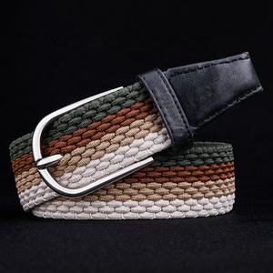 Mix Color Two Tons Golf Ceintures élastiques tressées colorées extensibles décontractées pour hommes Pantalons Jeans - Product Image 1