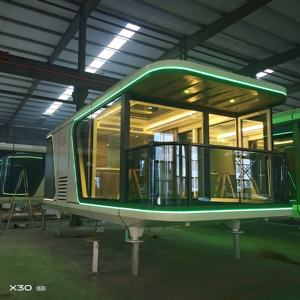 Maison préfabriquée <span class=keywords><strong>de</strong></span> luxe Smart Capsule Home avec énergie solaire pour l'hôtellerie <span class=keywords><strong>de</strong></span> plein air et le tourisme - Product Image 2