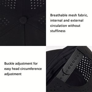 Gorra de Béisbol Impermeable de 6 Paneles de Alta Calidad, Personalizada de Fábrica, con Perforación Láser, al por Mayor y en Stock - Product Image 6