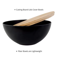 Couvercle rond en bambou naturel, couvercle de remplacement en bambou pour saladiers, bols de service et récipients de cuisine
