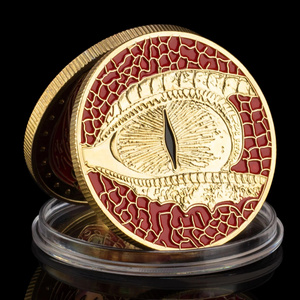 Moneda conmemorativa de recuerdo chapada en oro mágico coleccionable del <span class=keywords><strong>dragón</strong></span> <span class=keywords><strong>rojo</strong></span> promocional - Product Image 2
