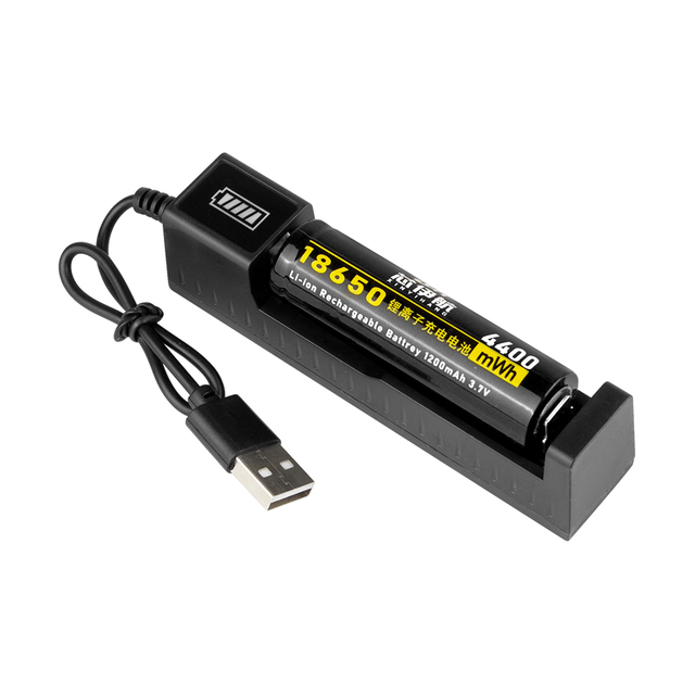 USB Smart Lithium Battery Charger - Compatible with 18650, 21700, 14500, Etc. - 3.7-4.2V Auto Indicator & Stop Charging