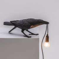 Lámpara de Pared LED Nórdica para PC, Diseño Creativo Escandinavo con Temática Animal, Pantalla Negra para Sala de Estar y Dormitorio