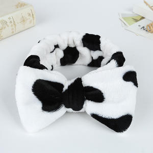 Bandeau en peluche à nœud papillon, élastique coloré à rayures, pour femmes, pour le maquillage, le lavage du visage et l'application <span class=keywords><strong>de</strong></span> masque facial - Product Image 5