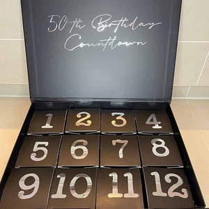 Custom Color Print 12 Days 24 Days Gift Christmas Advent Calendar Box