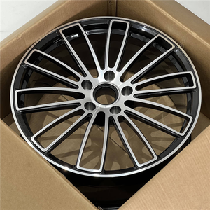 Cerchi in Lega di Alluminio Forgiati Monoblocco Personalizzati da 22 Pollici ET61 Neri con Finitura Lavorata 5x130 per Porsche Cayenne <span class=keywords><strong>Cayman</strong></span> 911 - Product Image 1