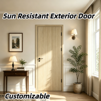 Porte extérieure résidentielle personnalisée en composite aluminium-bois, résistante au soleil, avec remplissage en bois massif, anti-vieillissement, pour la construction de cabanes et de maisons