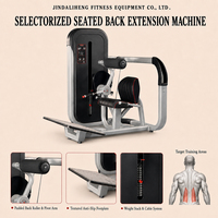 Machine d'extension dorsale avec pile de poids sélective pour l'entraînement en position assise des muscles lombaires et des érecteurs dorsaux