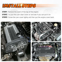Penutup Timing Belt Cam Gear Transparan untuk Mitsubishi Lancer EVO123 4G63 4g63T Turbo RVR