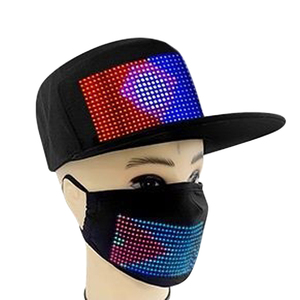 LEDライトアップキャップメッセージ点滅発光野球帽を表示するアプリ制御プログラム可能DIYさまざまなデザイン - Product Image 2