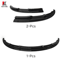 KIETUNE E90 E91 Spoiler Depan Mobil Lip Bumper Performance Look Gloss Black untuk BMW Seri 3 Body Kit Aksesoris Mobil 2009-2011