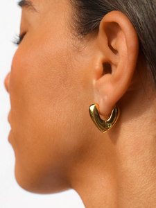 Moda fina personalizada moderna para mujer 925 Plata 14K oro Corazón en forma de pequeños pendientes de aro de piedras preciosas de color esmeralda - Product Image 2