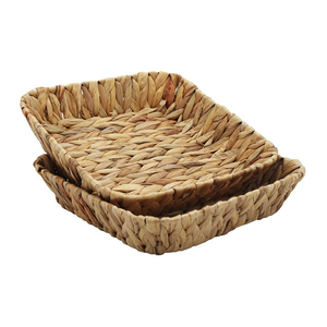 Water hyacinth Grass Weaving Tray, Grass Storage Bins for Fruit or Tea,Arts and Crafts.
