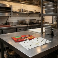 Piège à mouches collant pliable en forme de livre, plaque de colle attrape-mouches, piège à insectes non toxique pour la lutte antiparasitaire intérieure, pour la maison et la cuisine, OEM